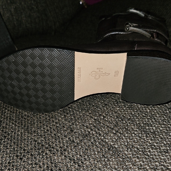 Cole Haan Dark Brown Leather and Suede Boots - Picture 5 of 7